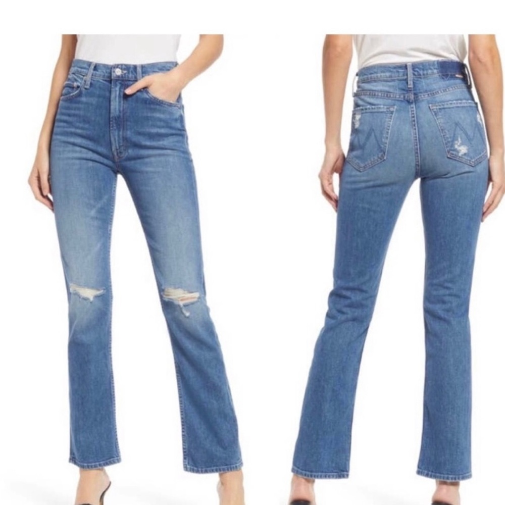Mother Denim High Waisted Rider Skimp - Playing with Scissors Jeans
